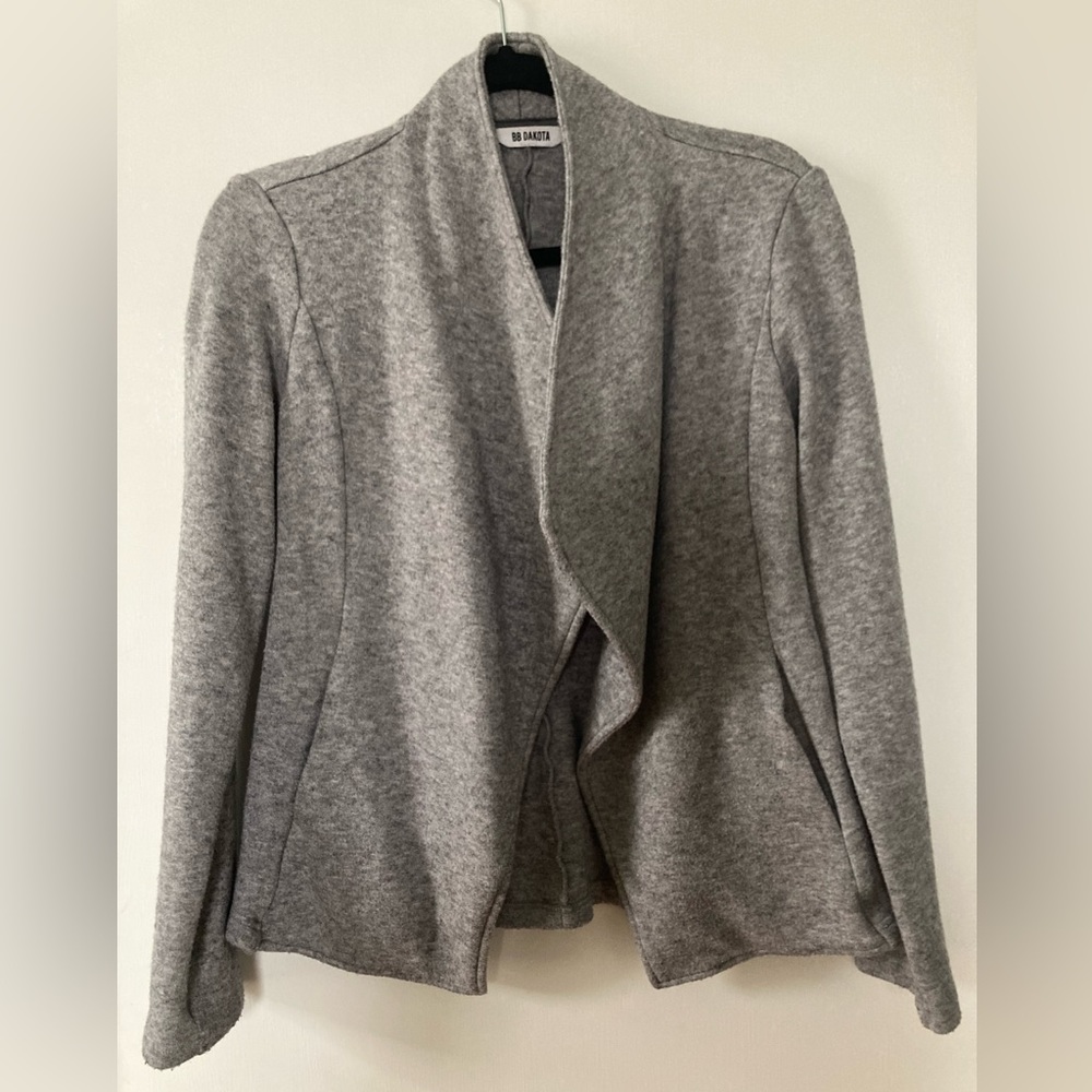 BB Dakota Blazer - Gray Drape Front - Size S